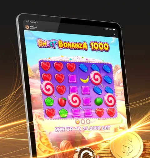 A slot open in the National Casino app
